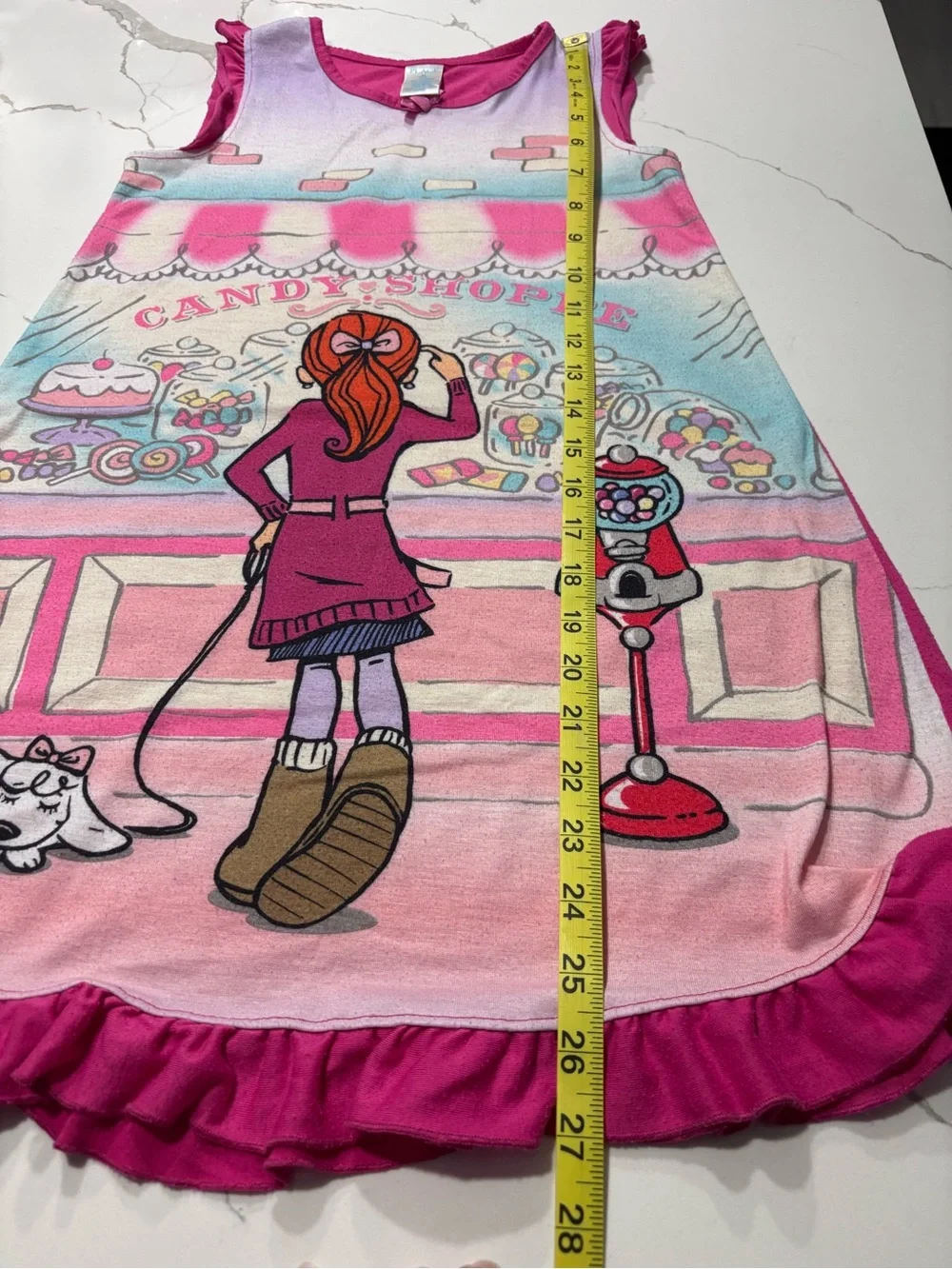 The Children’s Place Girls Pink Blue Sleeveless Nightgown Pajamas Pjs 7/8